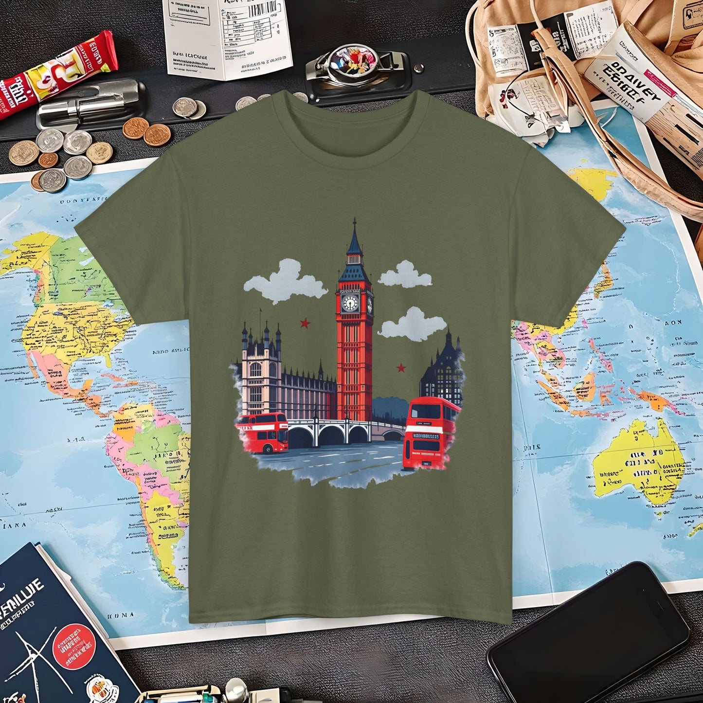 London Vibes Air Travel T-Shirts | Jetsetter, Airport, and International Flight Tees
