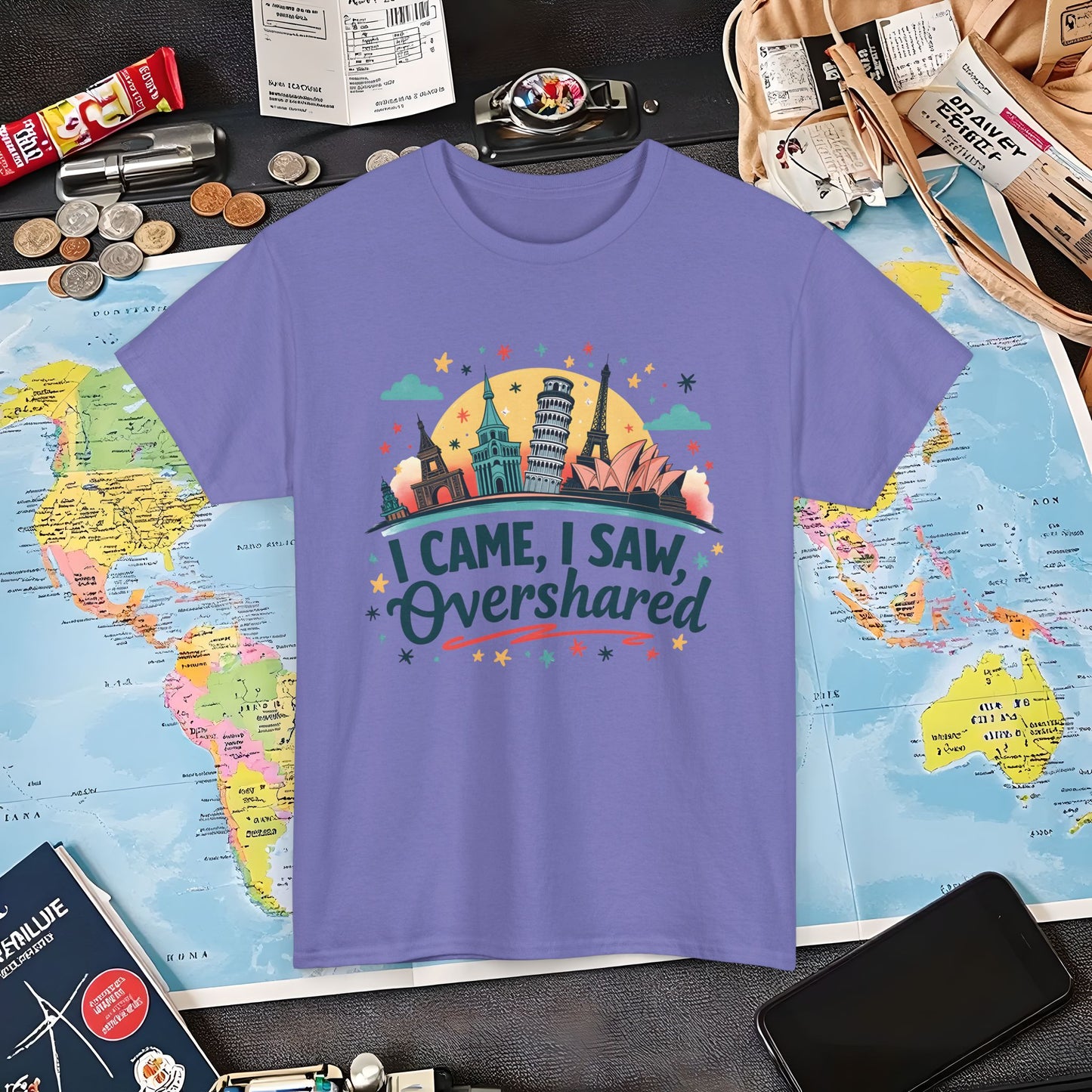 Overshare Vibe Air Travel T-Shirts | Jetsetter, Airport, and International Flight Tees