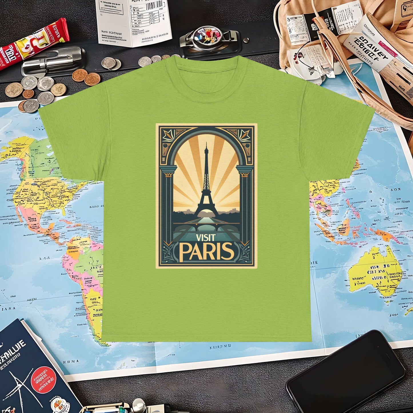 Paris Elegance Air Travel T-Shirts | Jetsetter, Airport, and International Flight Tees