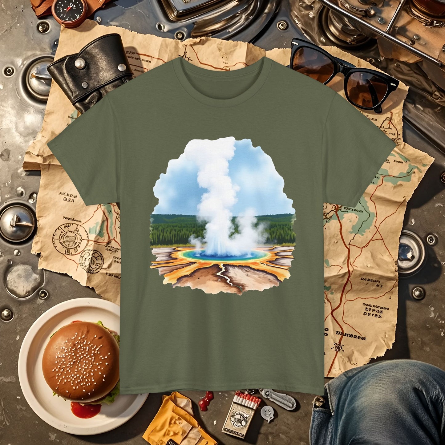 Yellowstone Wonder Road Trip & Vehicle Travel T-Shirts | Car, RV, and Motorcycle Adventure Tees