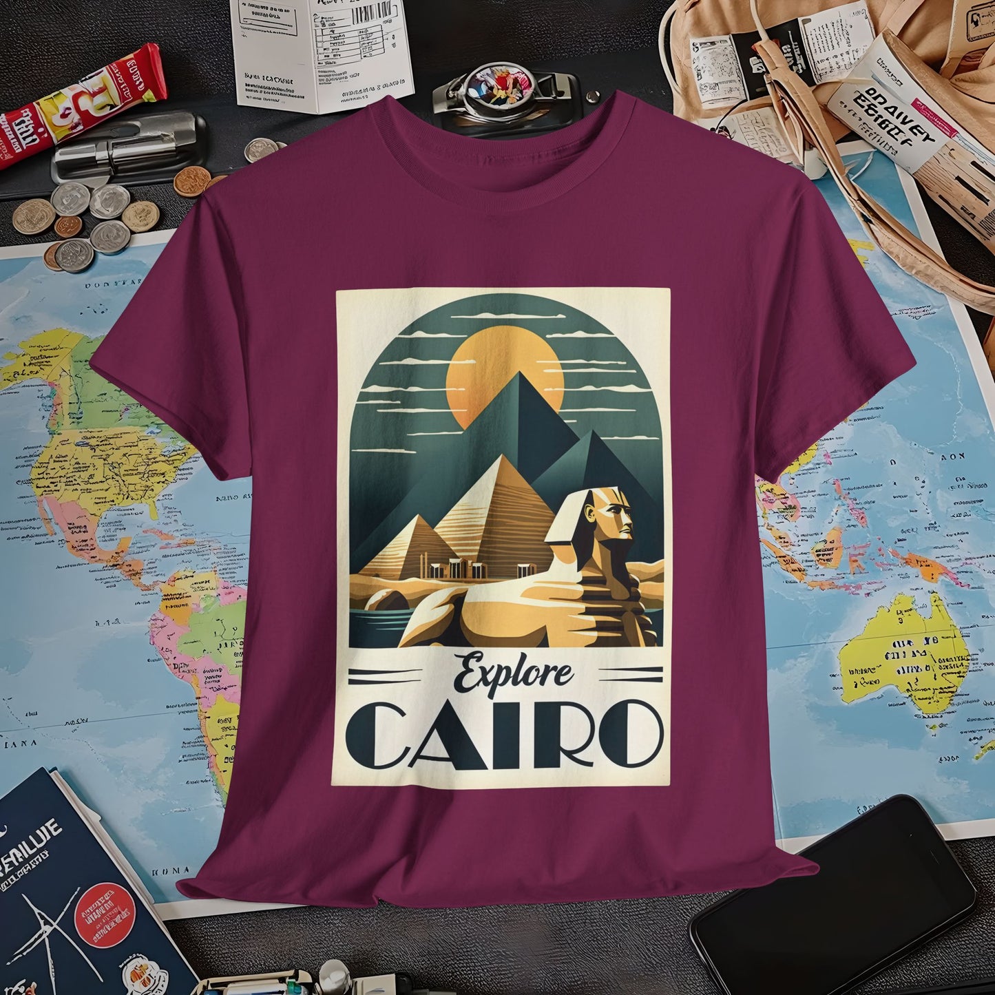 Cairo Elegance Air Travel T-Shirts | Jetsetter, Airport, and International Flight Tees