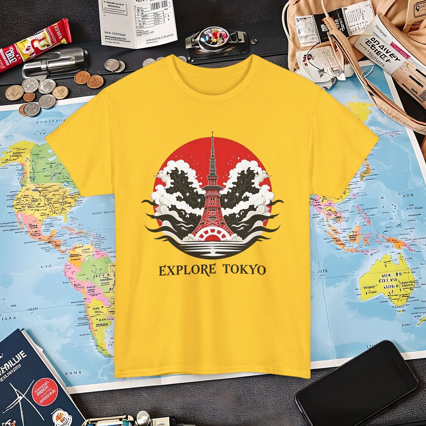 Tokyo Art Deco Air Travel T-Shirts | Jetsetter, Airport, and International Flight Tees