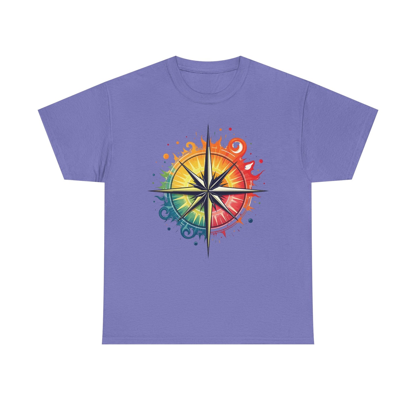 Psychedelic Compass Road Trip & Vehicle Travel T-Shirts | Car, RV, and Motorcycle Adventure Tees