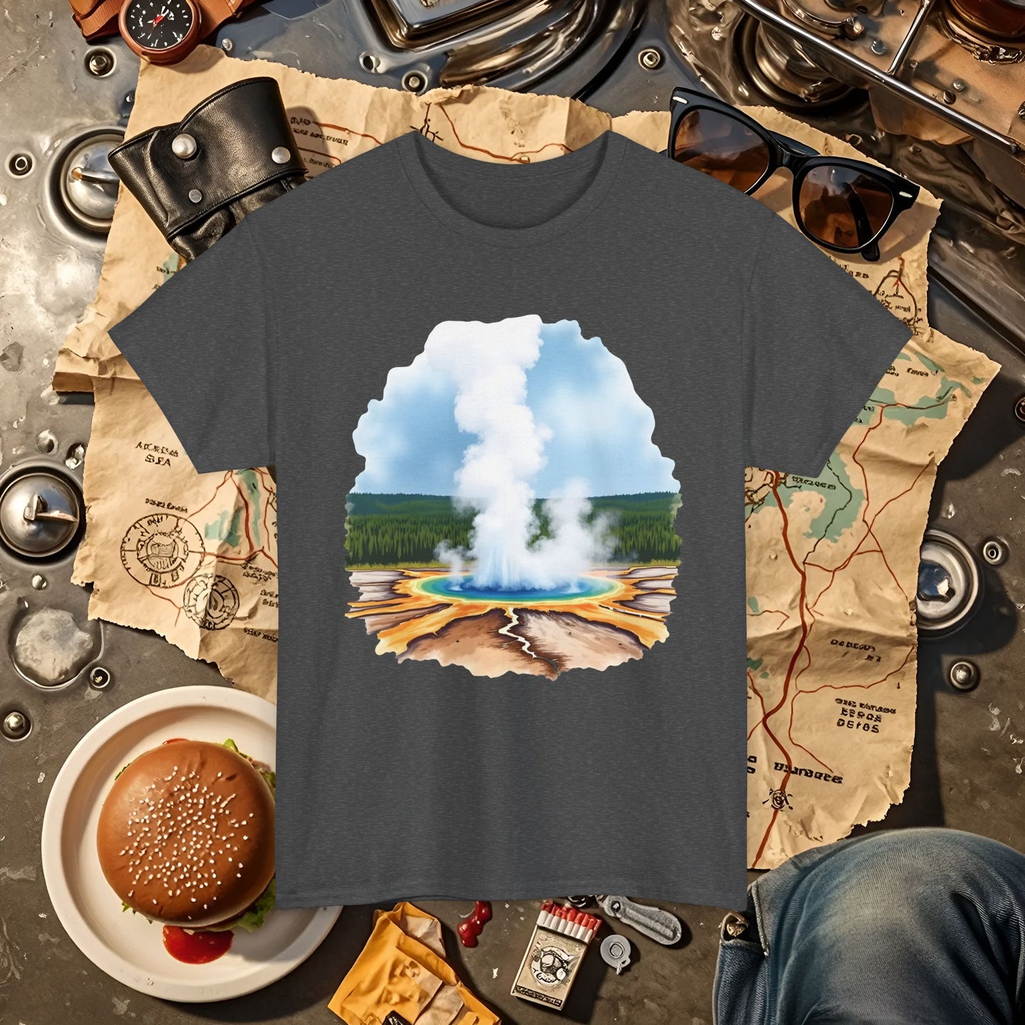 Yellowstone Wonder Road Trip & Vehicle Travel T-Shirts | Car, RV, and Motorcycle Adventure Tees