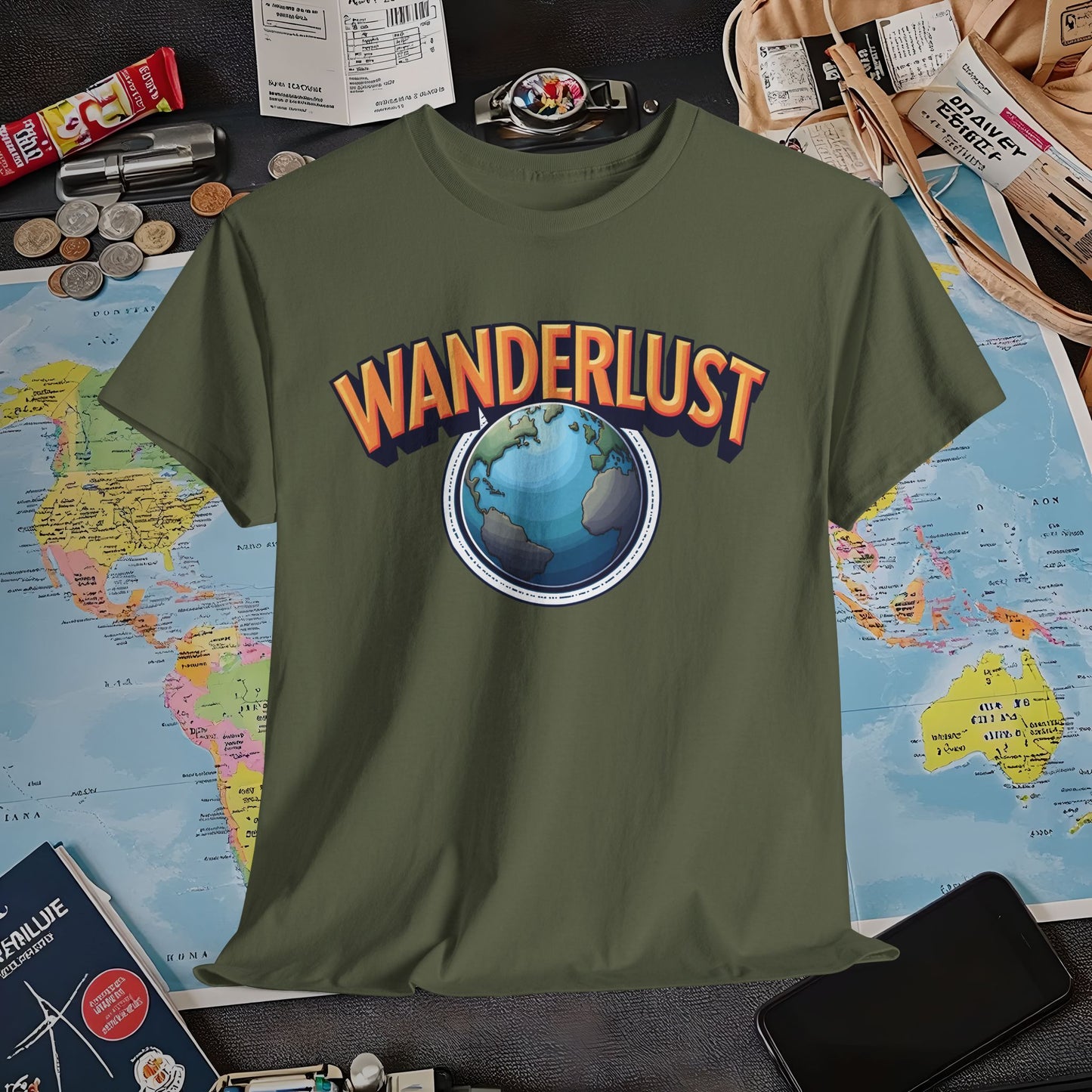 Wanderlust Glow Air Travel T-Shirts | Jetsetter, Airport, and International Flight Tees