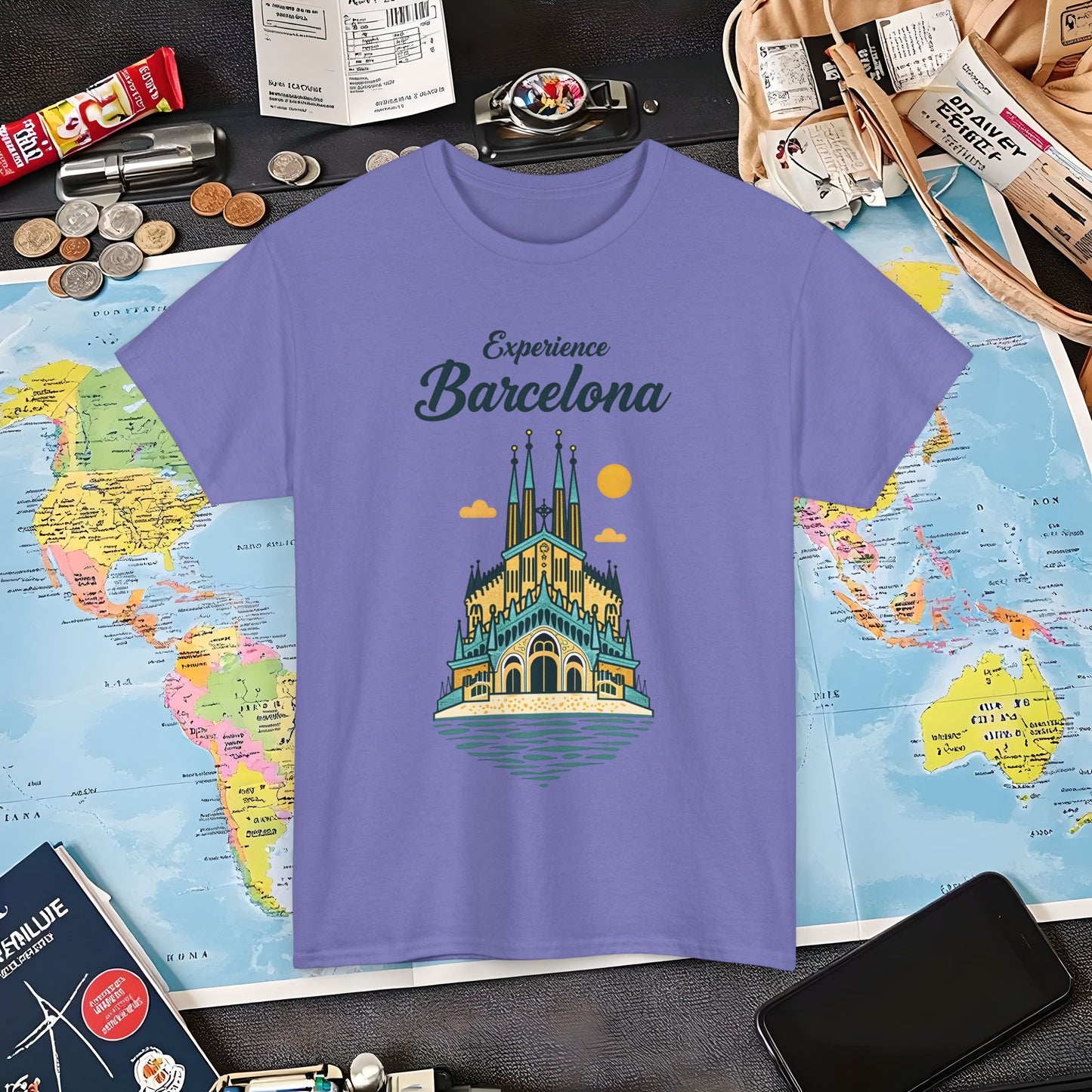 Barcelona Beauty Air Travel T-Shirts | Jetsetter, Airport, and International Flight Tees