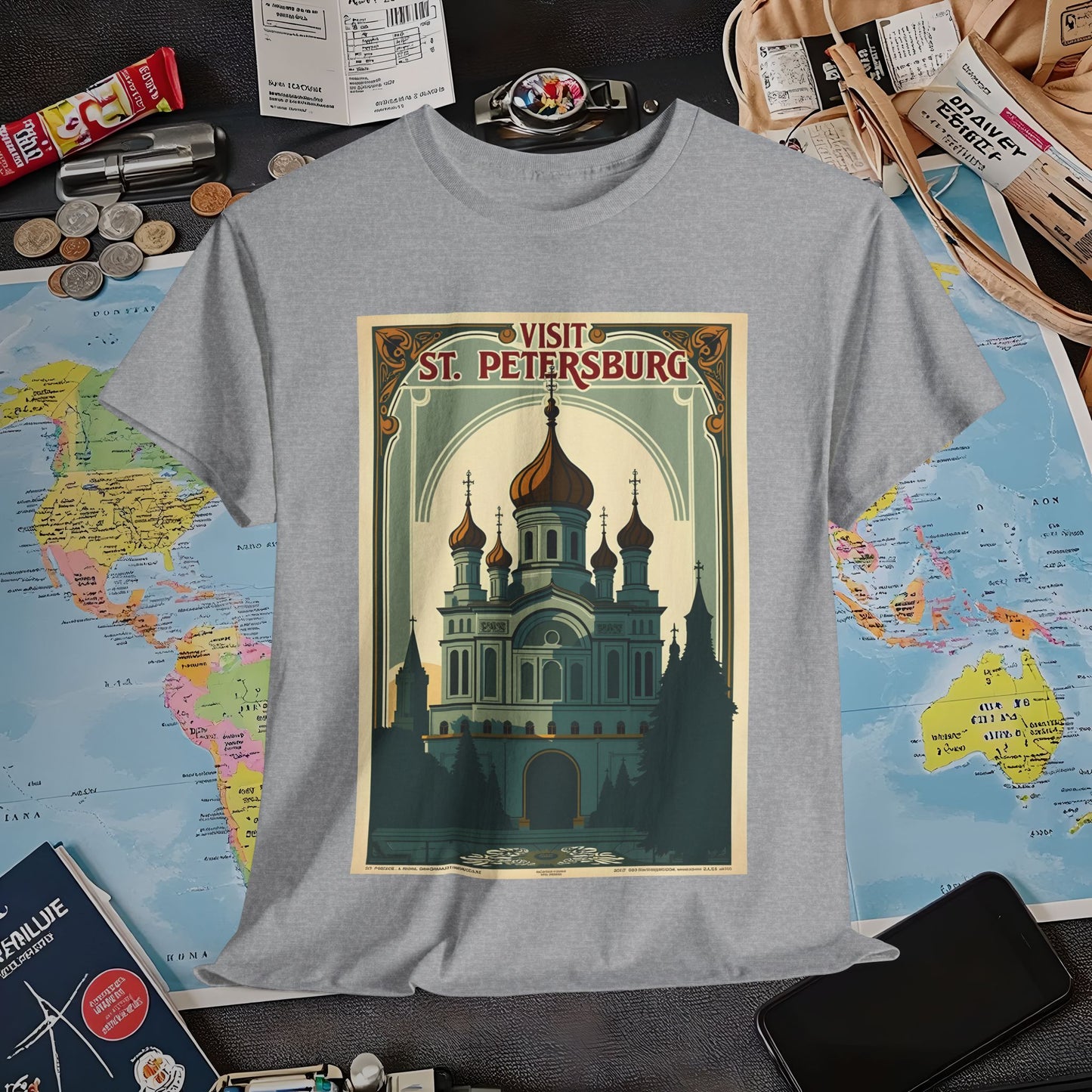Visit St Petersburg Air Travel T-Shirts | Jetsetter, Airport, and International Flight Tees