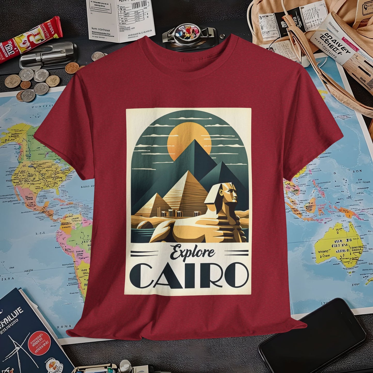 Cairo Elegance Air Travel T-Shirts | Jetsetter, Airport, and International Flight Tees