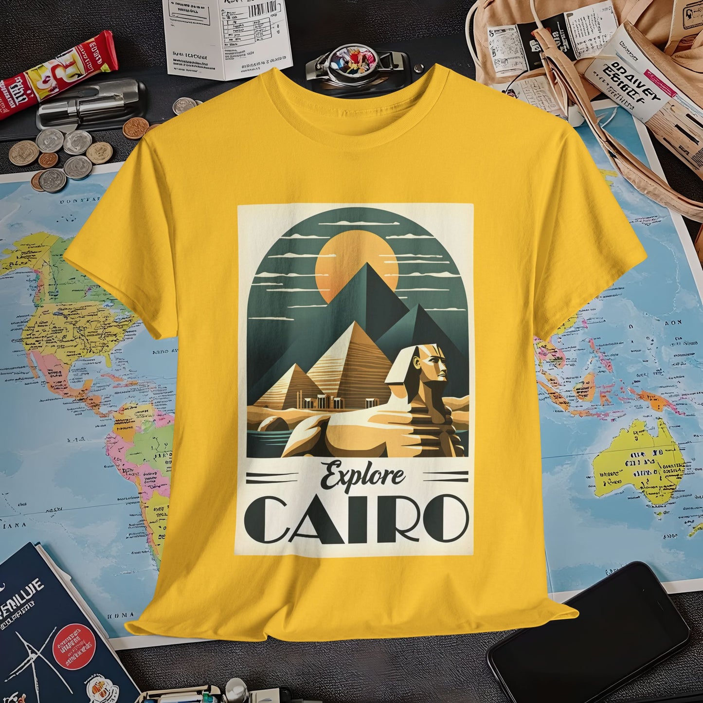 Cairo Elegance Air Travel T-Shirts | Jetsetter, Airport, and International Flight Tees