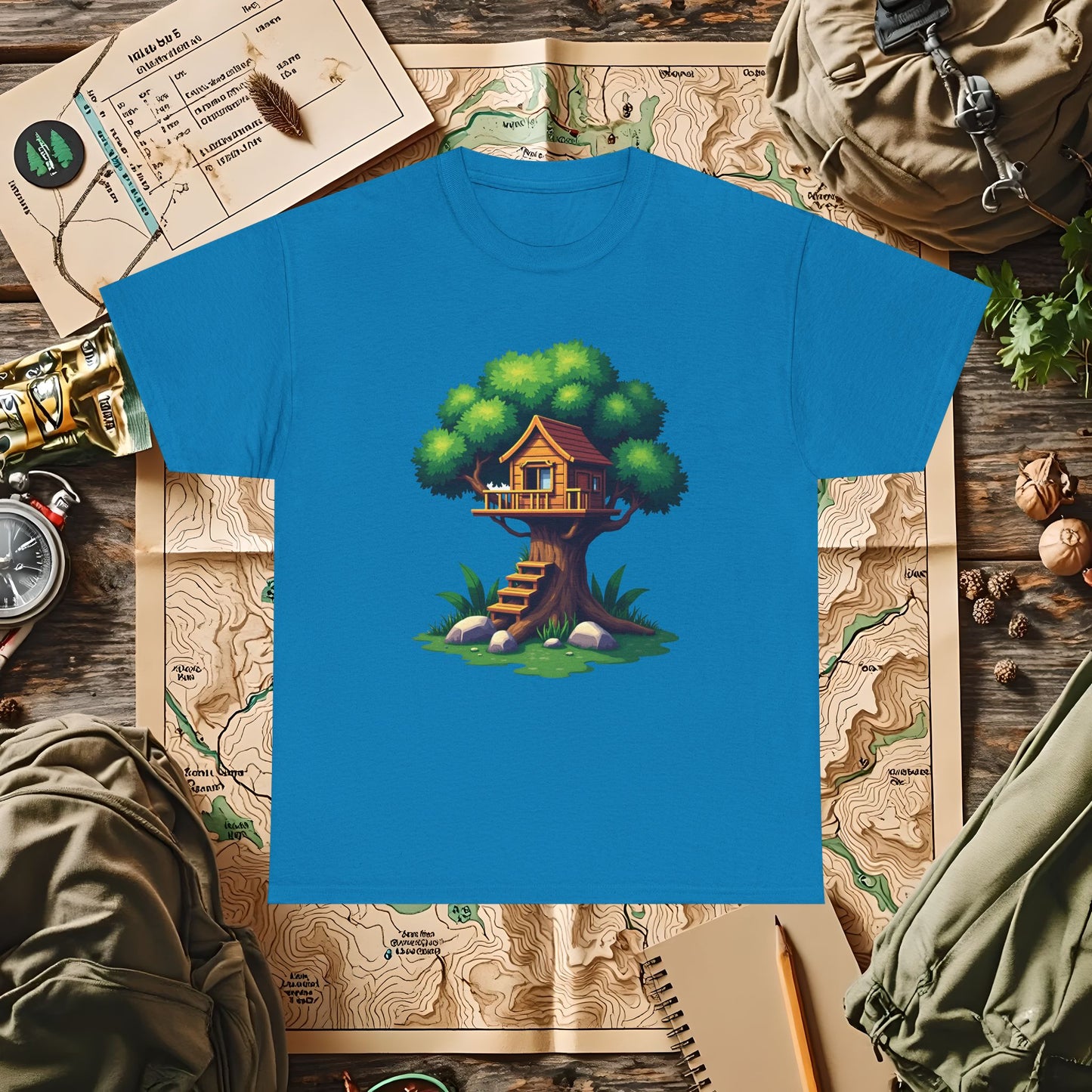 Pixel Treehouse Outdoor Adventure T-Shirts | Camping, Hiking, Rafting & Kayaking Tees for Nature Lovers
