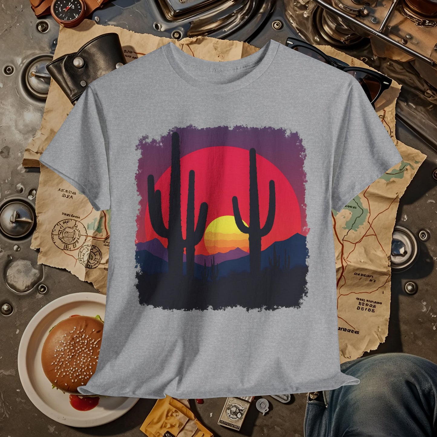 Desert Mirage Road Trip & Vehicle Travel T-Shirts | Car, RV, and Motorcycle Adventure Tees