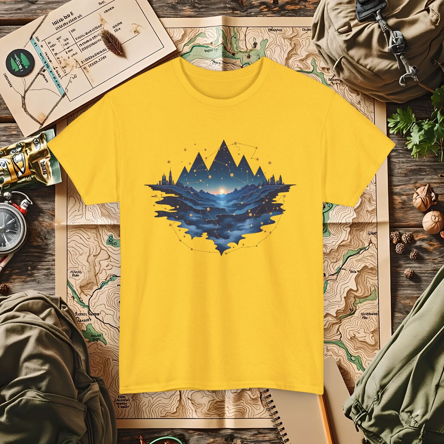Celestial Landscapes Outdoor Adventure T-Shirts | Camping, Hiking, Rafting & Kayaking Tees for Nature Lovers