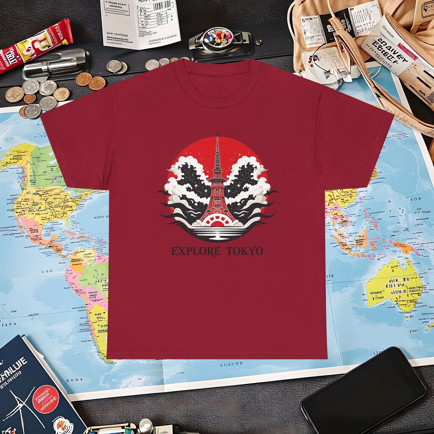 Tokyo Art Deco Air Travel T-Shirts | Jetsetter, Airport, and International Flight Tees