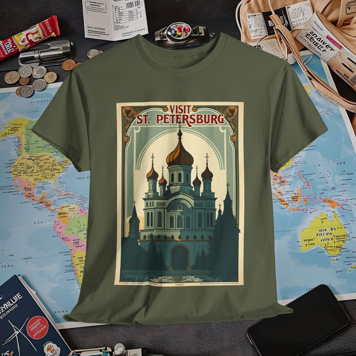 Visit St Petersburg Air Travel T-Shirts | Jetsetter, Airport, and International Flight Tees