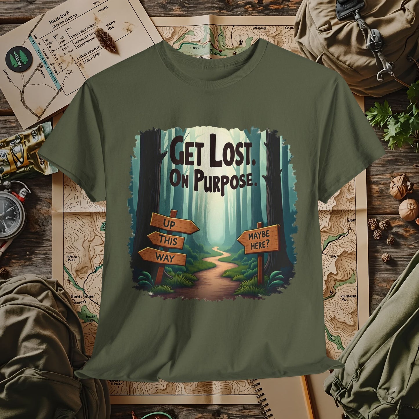 Nature Escape Outdoor Adventure T-Shirts | Camping, Hiking, Rafting & Kayaking Tees for Nature Lovers