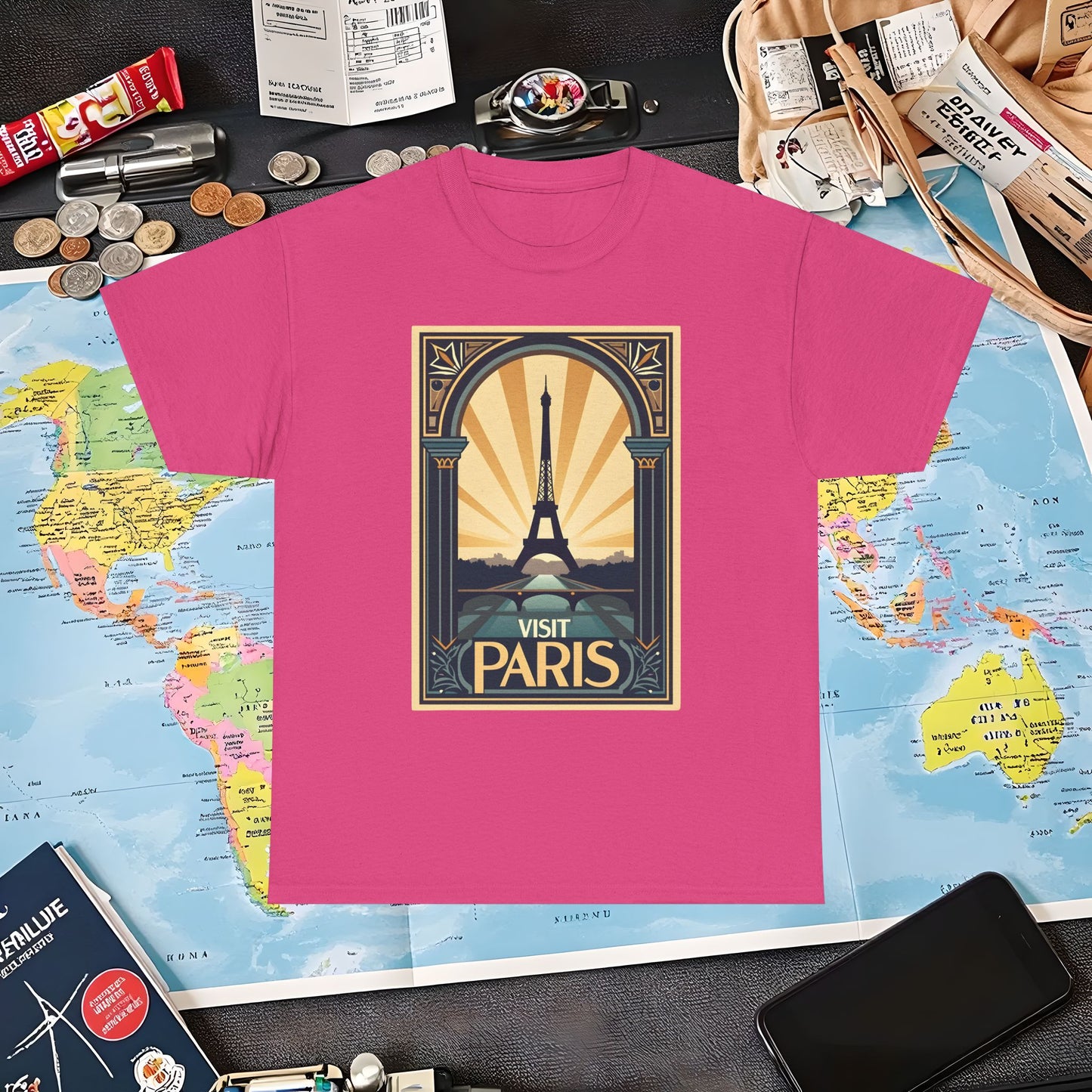 Paris Elegance Air Travel T-Shirts | Jetsetter, Airport, and International Flight Tees