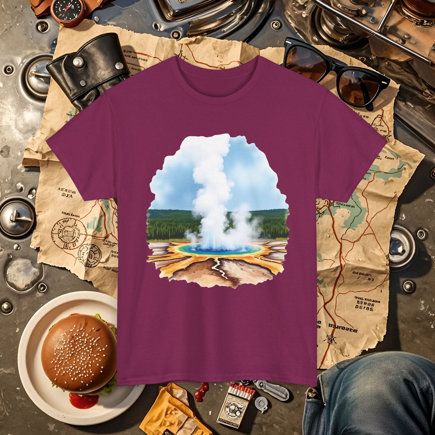 Yellowstone Wonder Road Trip & Vehicle Travel T-Shirts | Car, RV, and Motorcycle Adventure Tees
