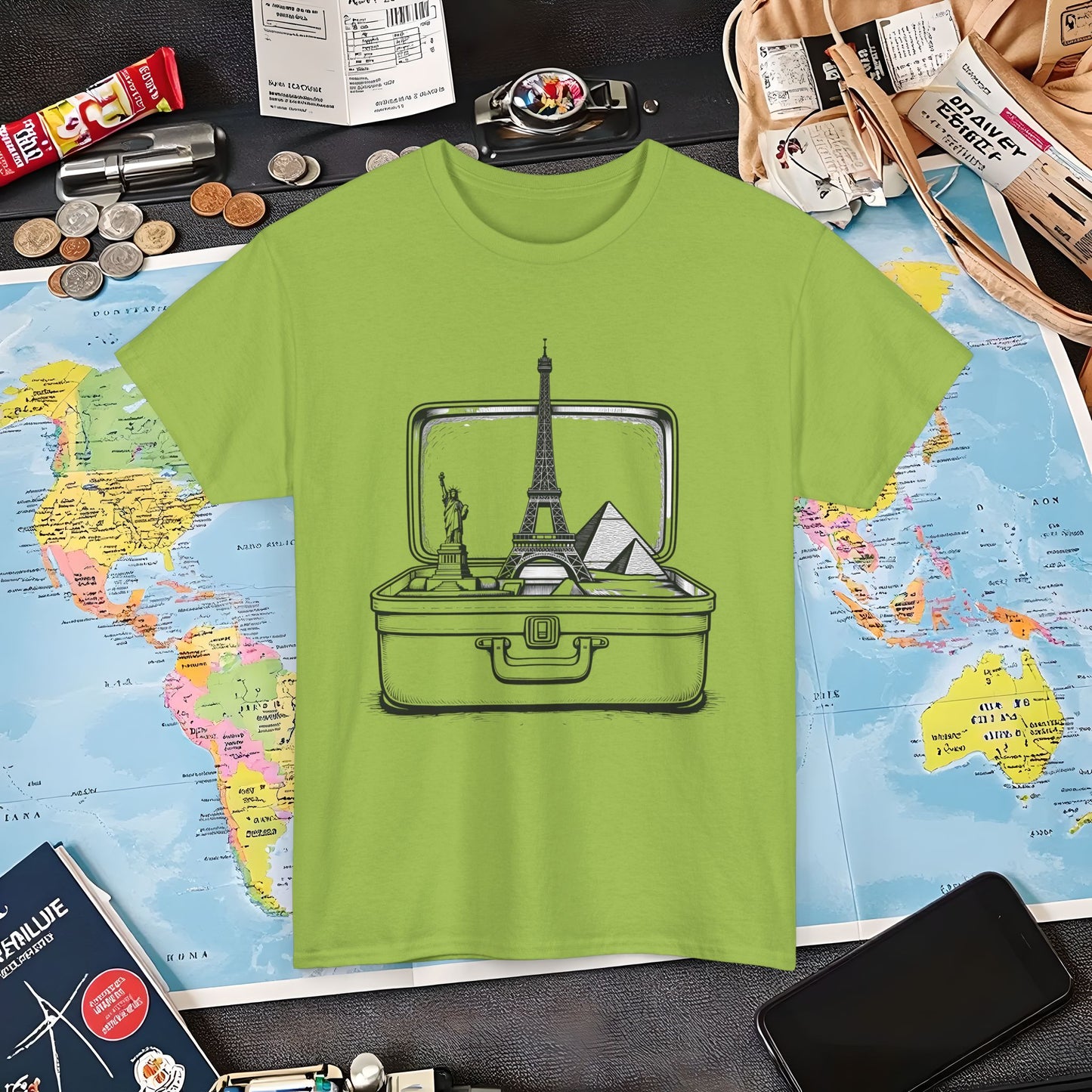 Wanderlust Suitcase Air Travel T-Shirts | Jetsetter, Airport, and International Flight Tees