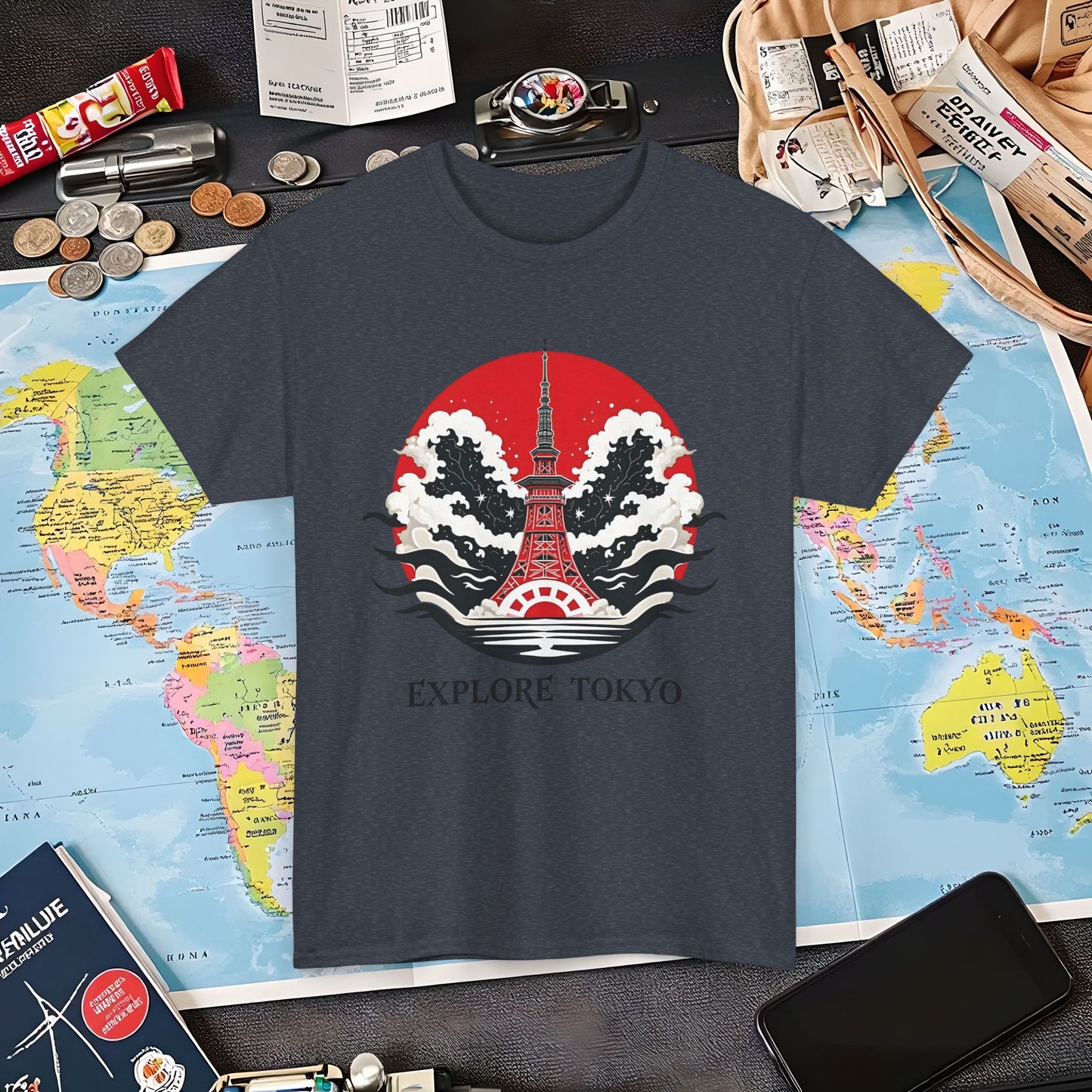 Tokyo Art Deco Air Travel T-Shirts | Jetsetter, Airport, and International Flight Tees