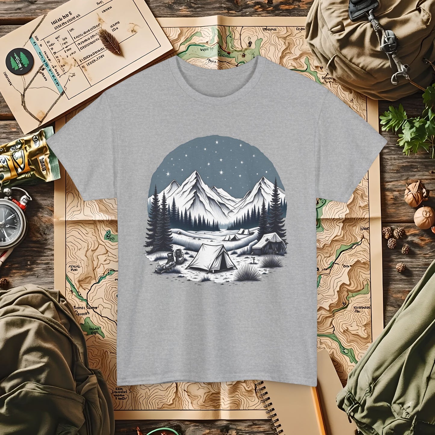 Rustic Outdoor Adventure T-Shirts | Camping, Hiking, Rafting & Kayaking Tees for Nature Lovers