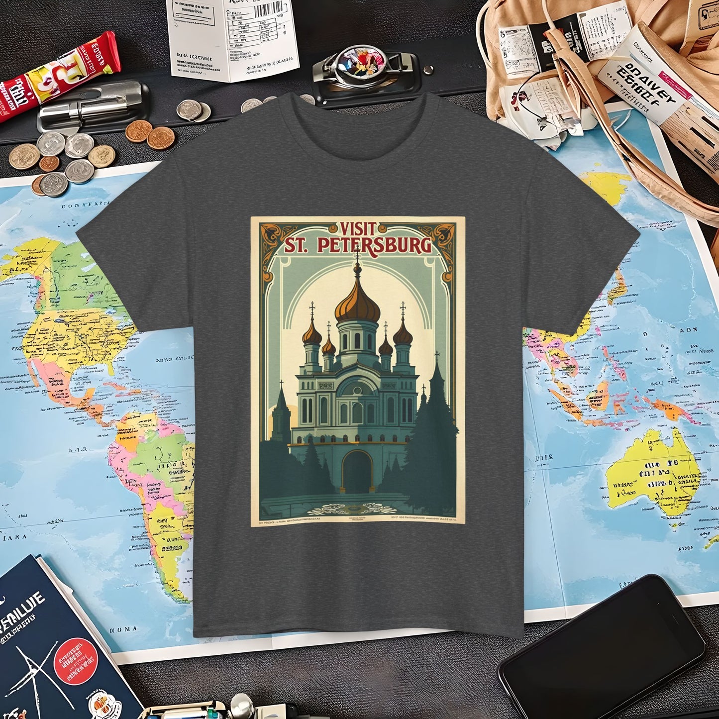 Visit St Petersburg Air Travel T-Shirts | Jetsetter, Airport, and International Flight Tees