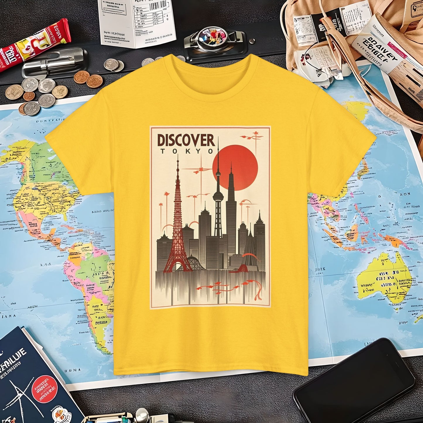Tokyo Art Deco Air Travel T-Shirts | Jetsetter, Airport, and International Flight Tees