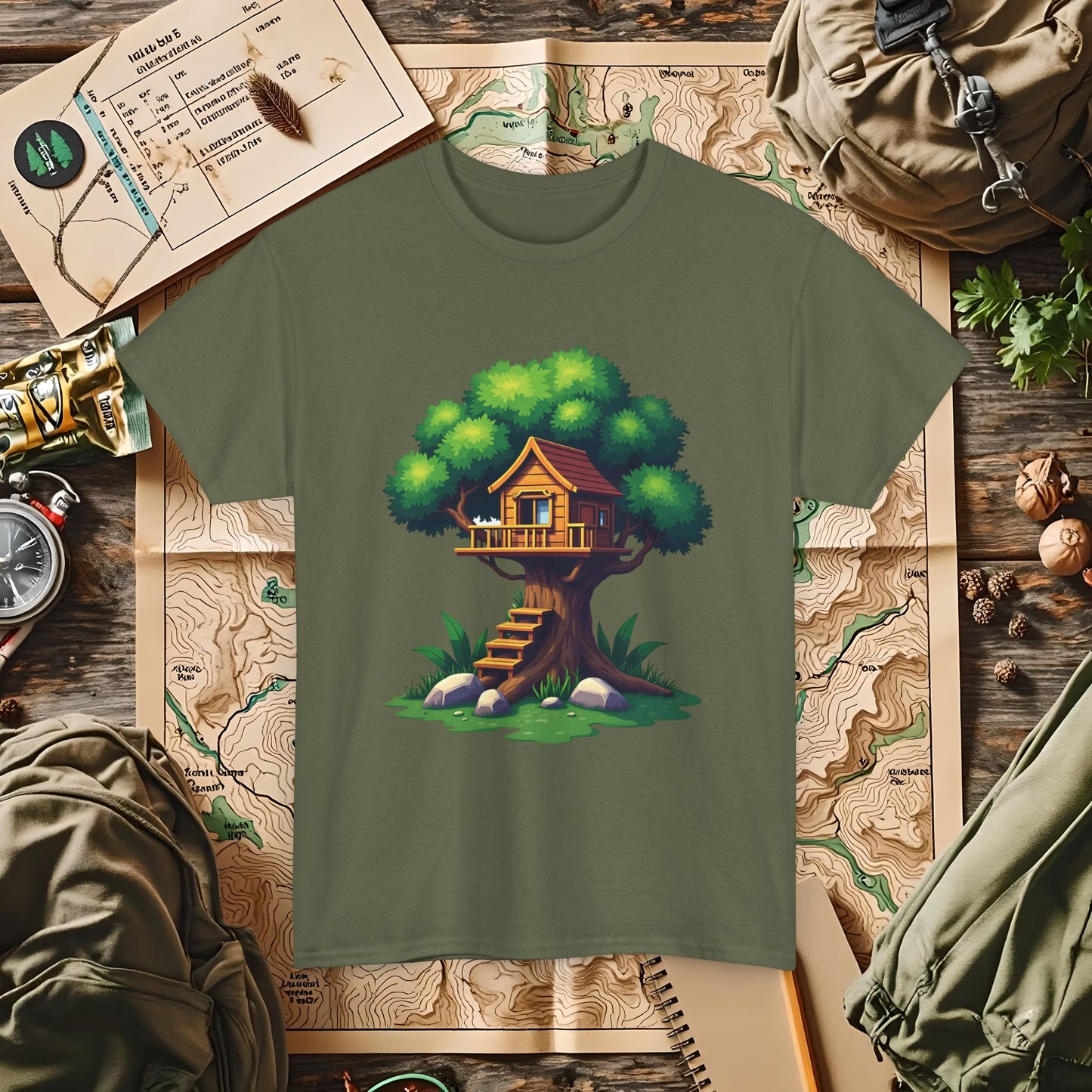 Pixel Treehouse Outdoor Adventure T-Shirts | Camping, Hiking, Rafting & Kayaking Tees for Nature Lovers