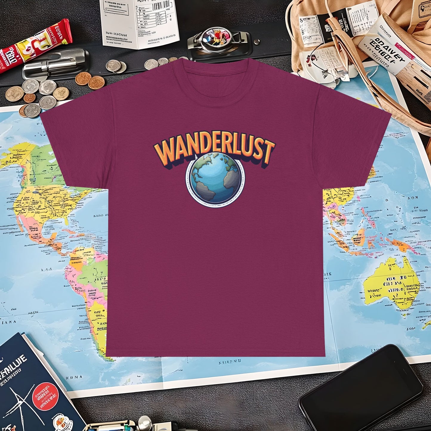Wanderlust Glow Air Travel T-Shirts | Jetsetter, Airport, and International Flight Tees