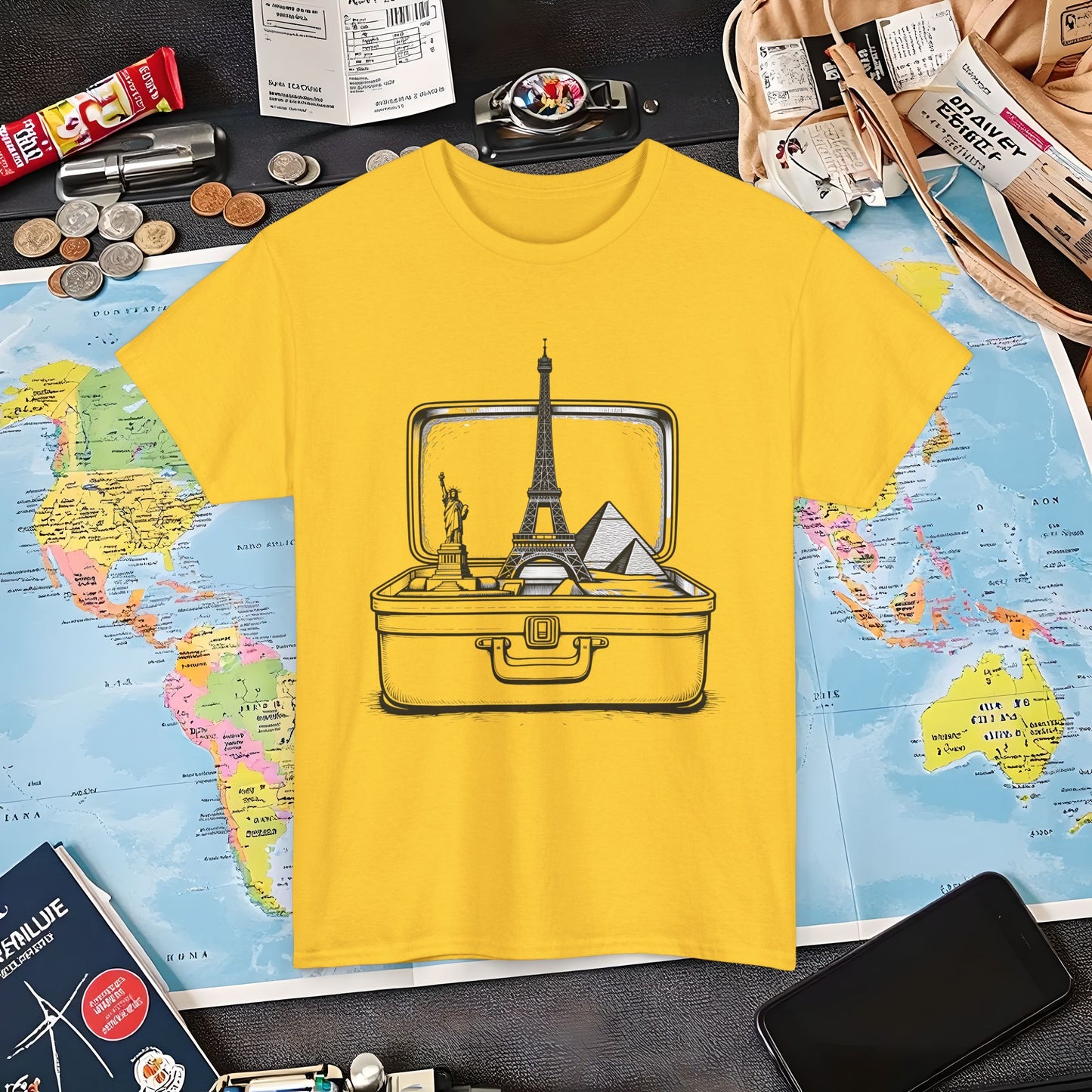 Wanderlust Suitcase Air Travel T-Shirts | Jetsetter, Airport, and International Flight Tees