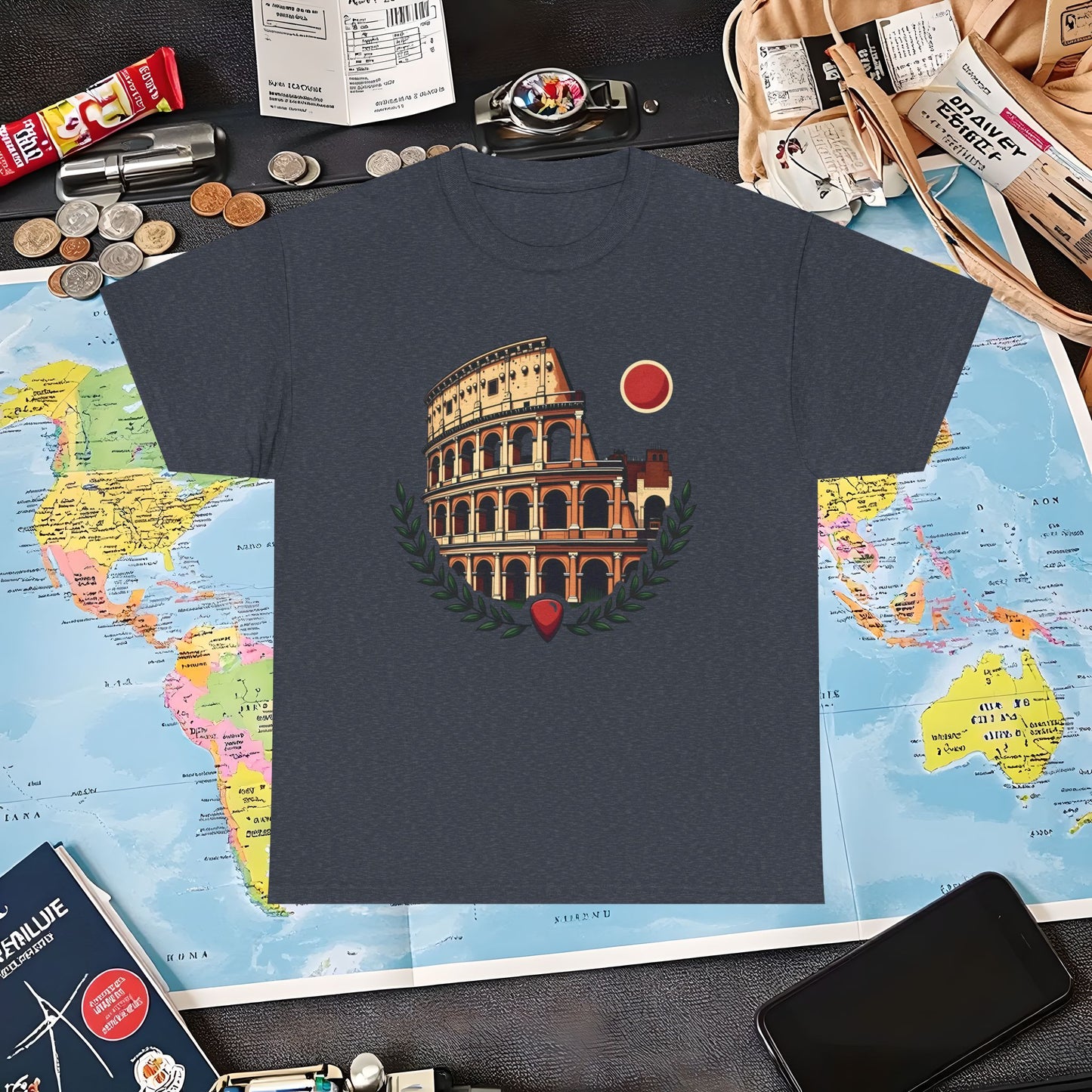 Roman Heritage Air Travel T-Shirts | Jetsetter, Airport, and International Flight Tees