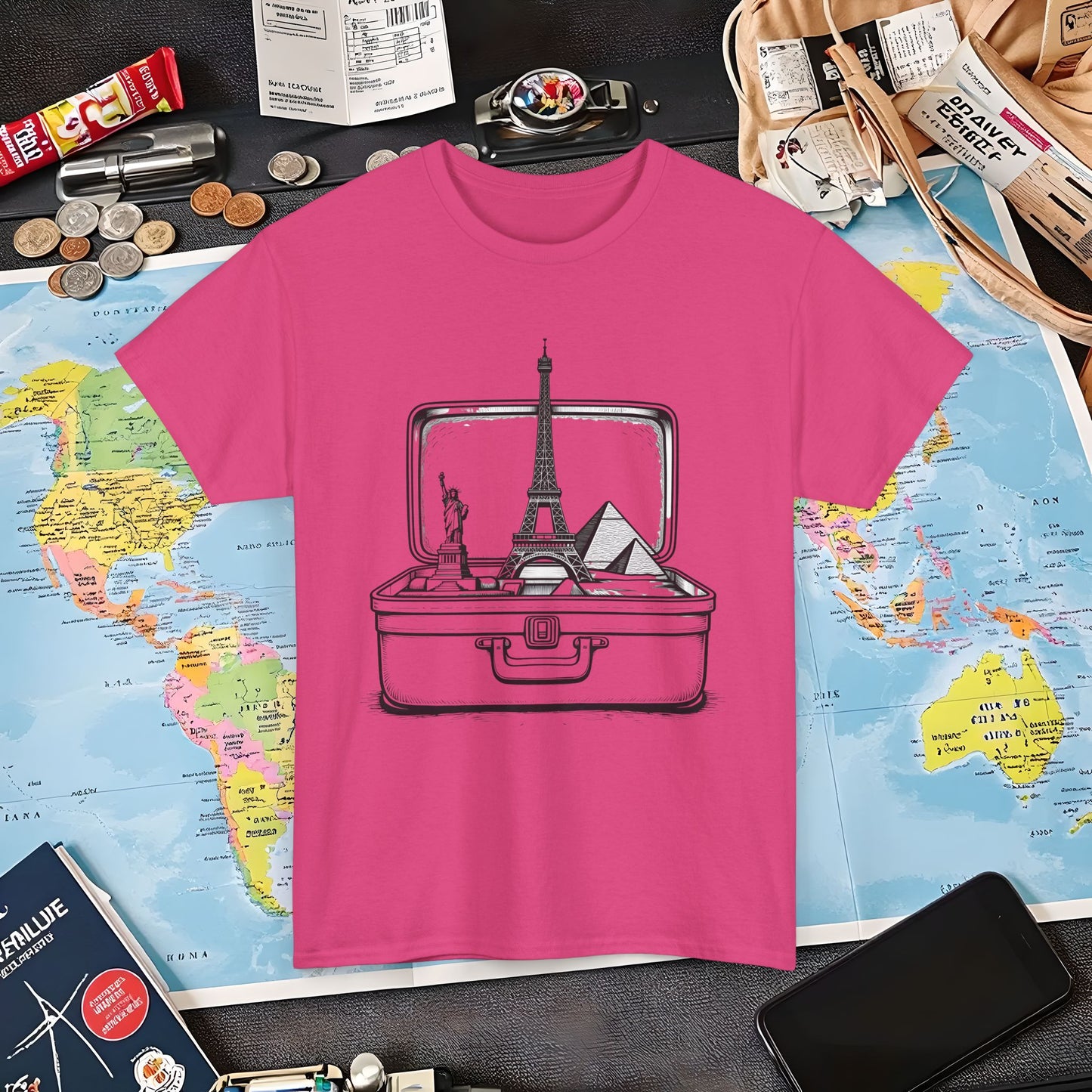 Wanderlust Suitcase Air Travel T-Shirts | Jetsetter, Airport, and International Flight Tees