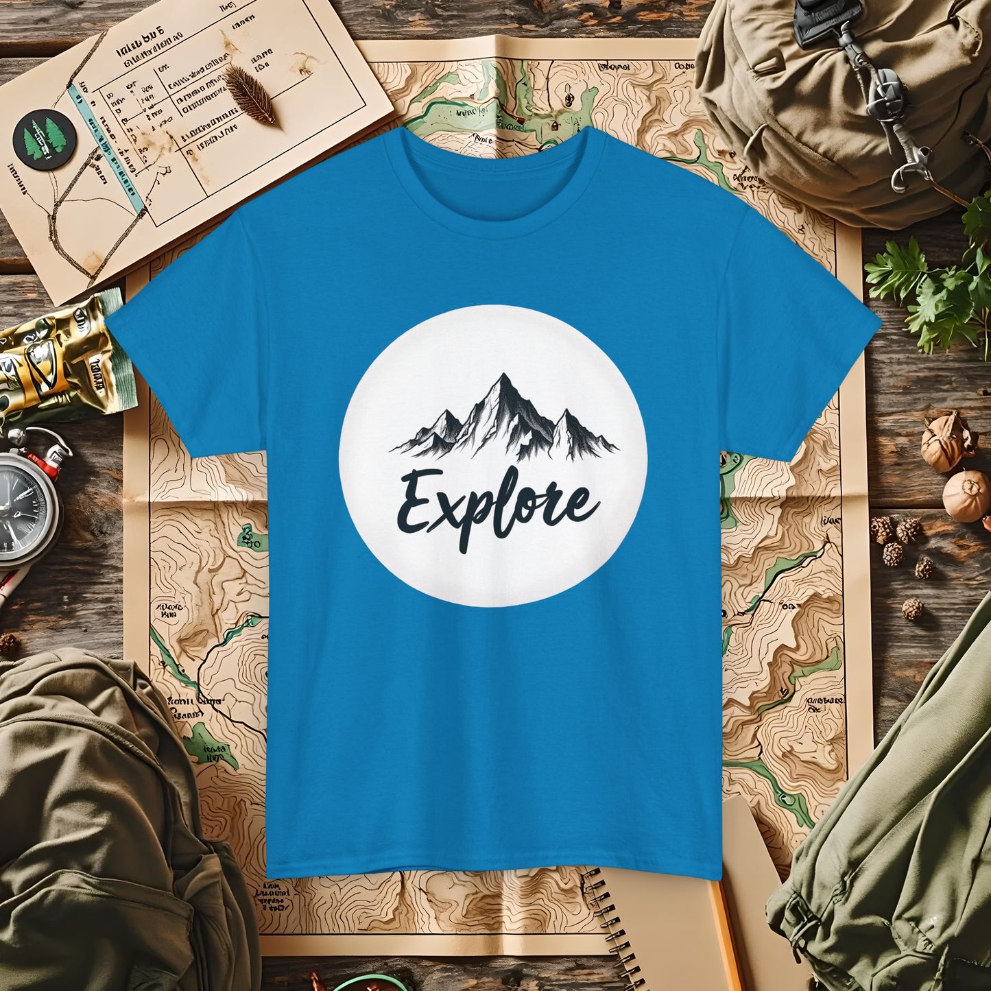 Mountain Explore Outdoor Adventure T-Shirts | Camping, Hiking, Rafting & Kayaking Tees for Nature Lovers