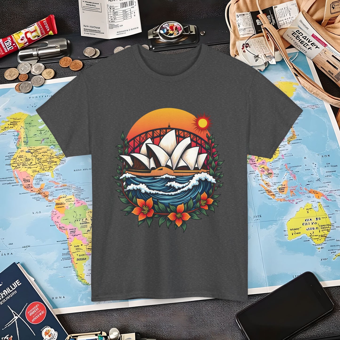 Sydney Vibes Air Travel T-Shirts | Jetsetter, Airport, and International Flight Tees