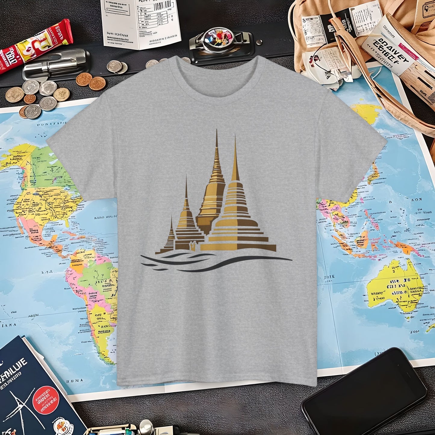 Temple Elegance Air Travel T-Shirts | Jetsetter, Airport, and International Flight Tees