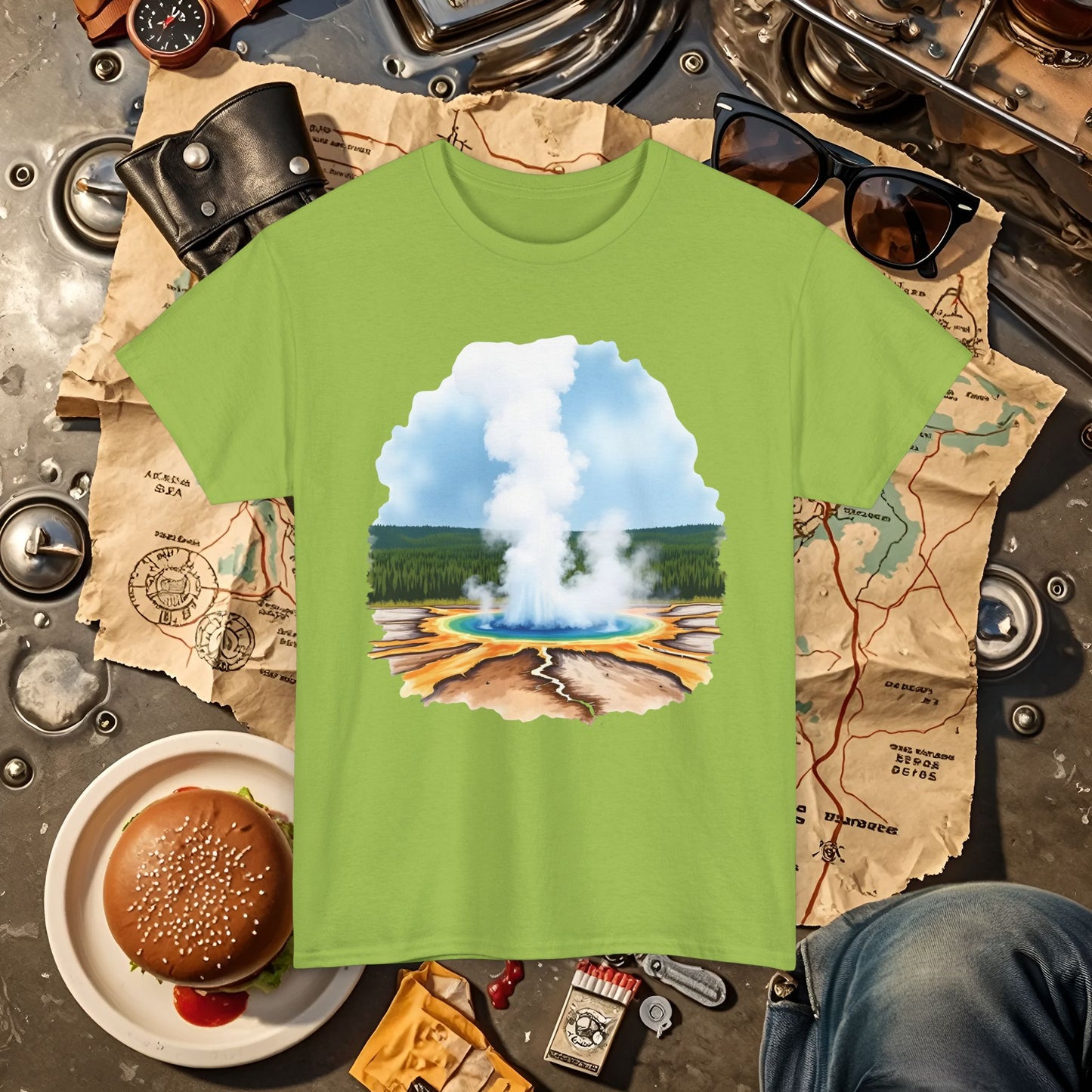Yellowstone Wonder Road Trip & Vehicle Travel T-Shirts | Car, RV, and Motorcycle Adventure Tees