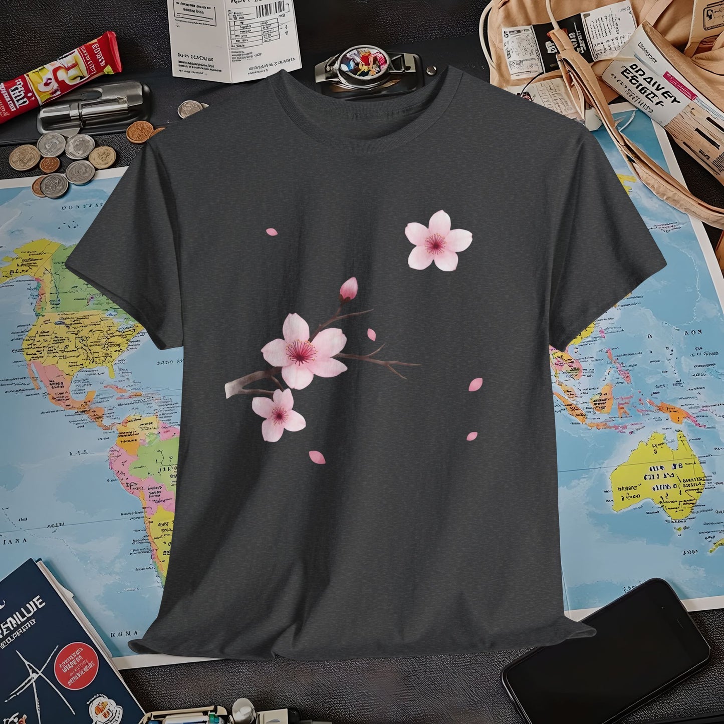 Cherry Blossom Air Travel T-Shirts | Jetsetter, Airport, and International Flight Tees