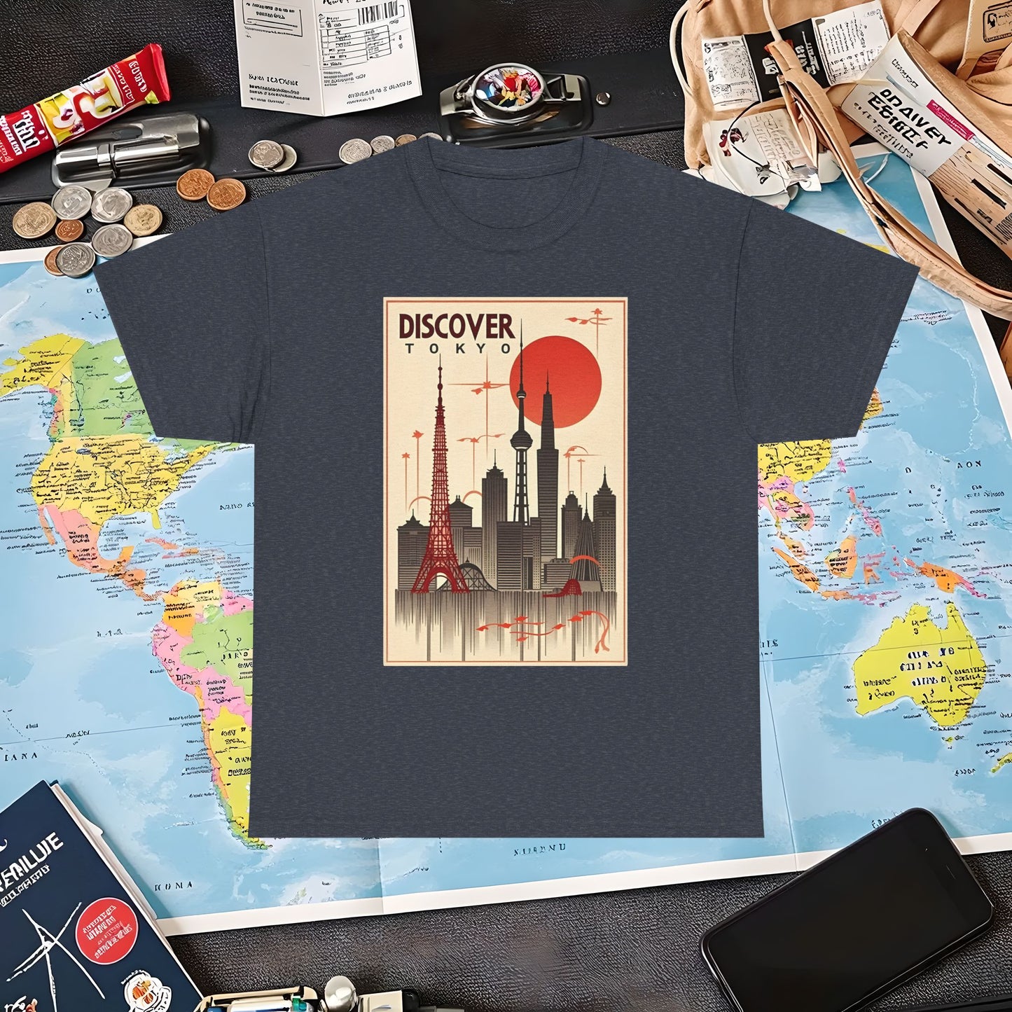 Tokyo Art Deco Air Travel T-Shirts | Jetsetter, Airport, and International Flight Tees