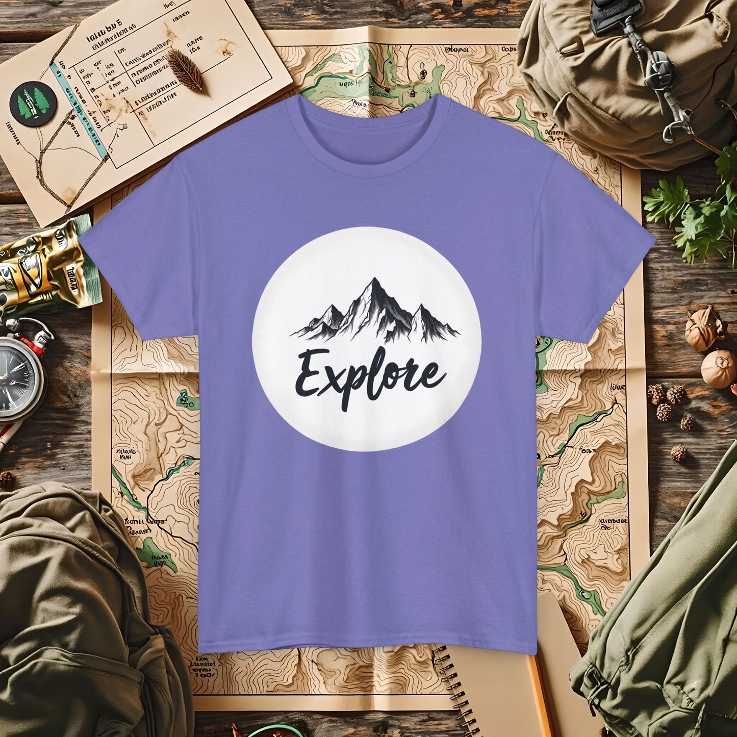 Mountain Explore Outdoor Adventure T-Shirts | Camping, Hiking, Rafting & Kayaking Tees for Nature Lovers