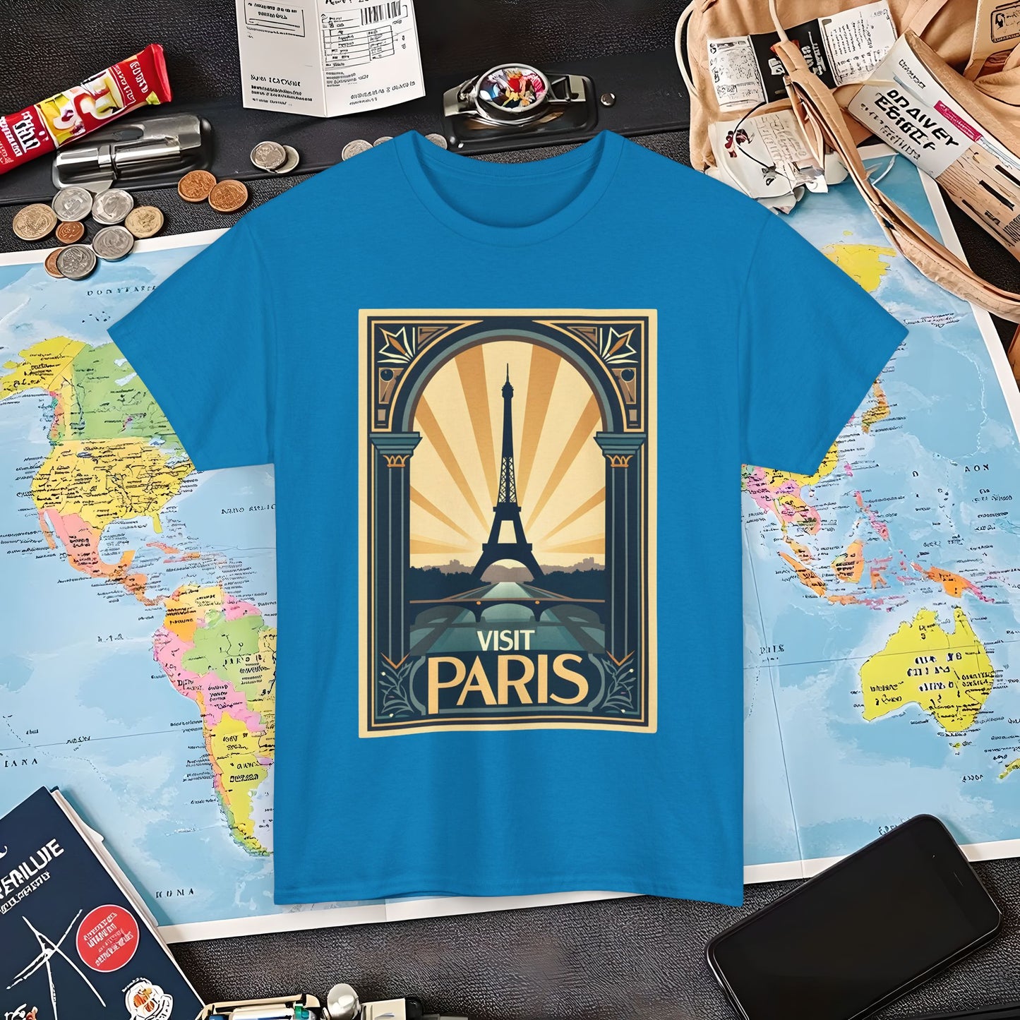 Paris Elegance Air Travel T-Shirts | Jetsetter, Airport, and International Flight Tees