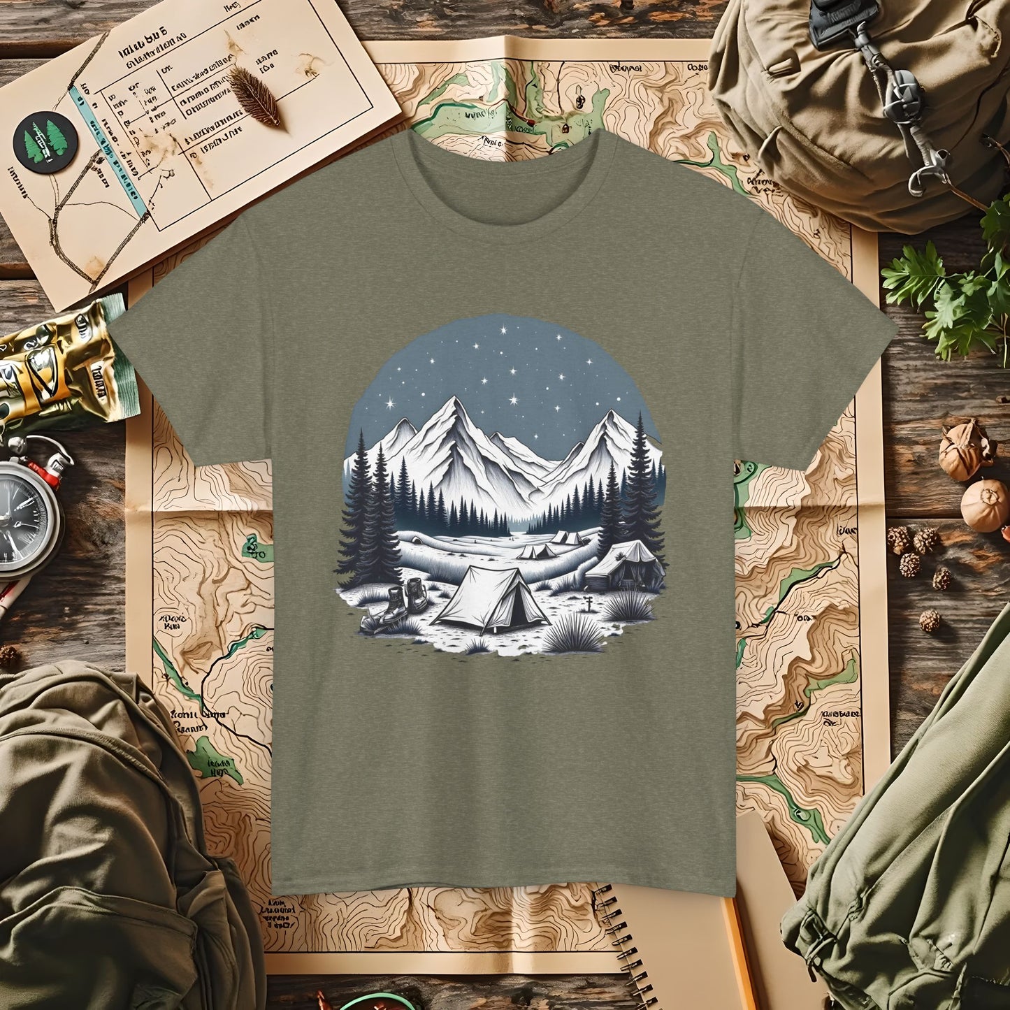 Rustic Outdoor Adventure T-Shirts | Camping, Hiking, Rafting & Kayaking Tees for Nature Lovers