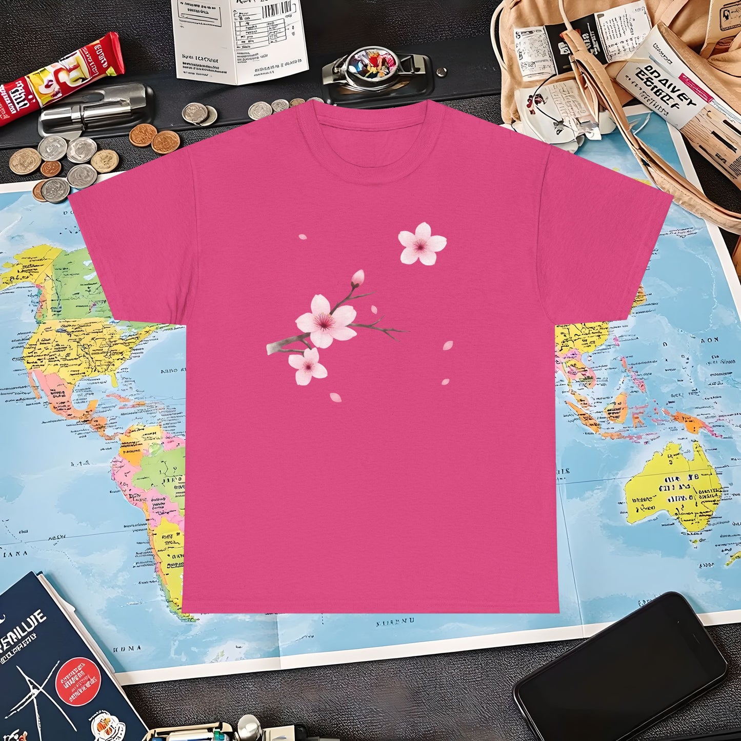 Cherry Blossom Air Travel T-Shirts | Jetsetter, Airport, and International Flight Tees