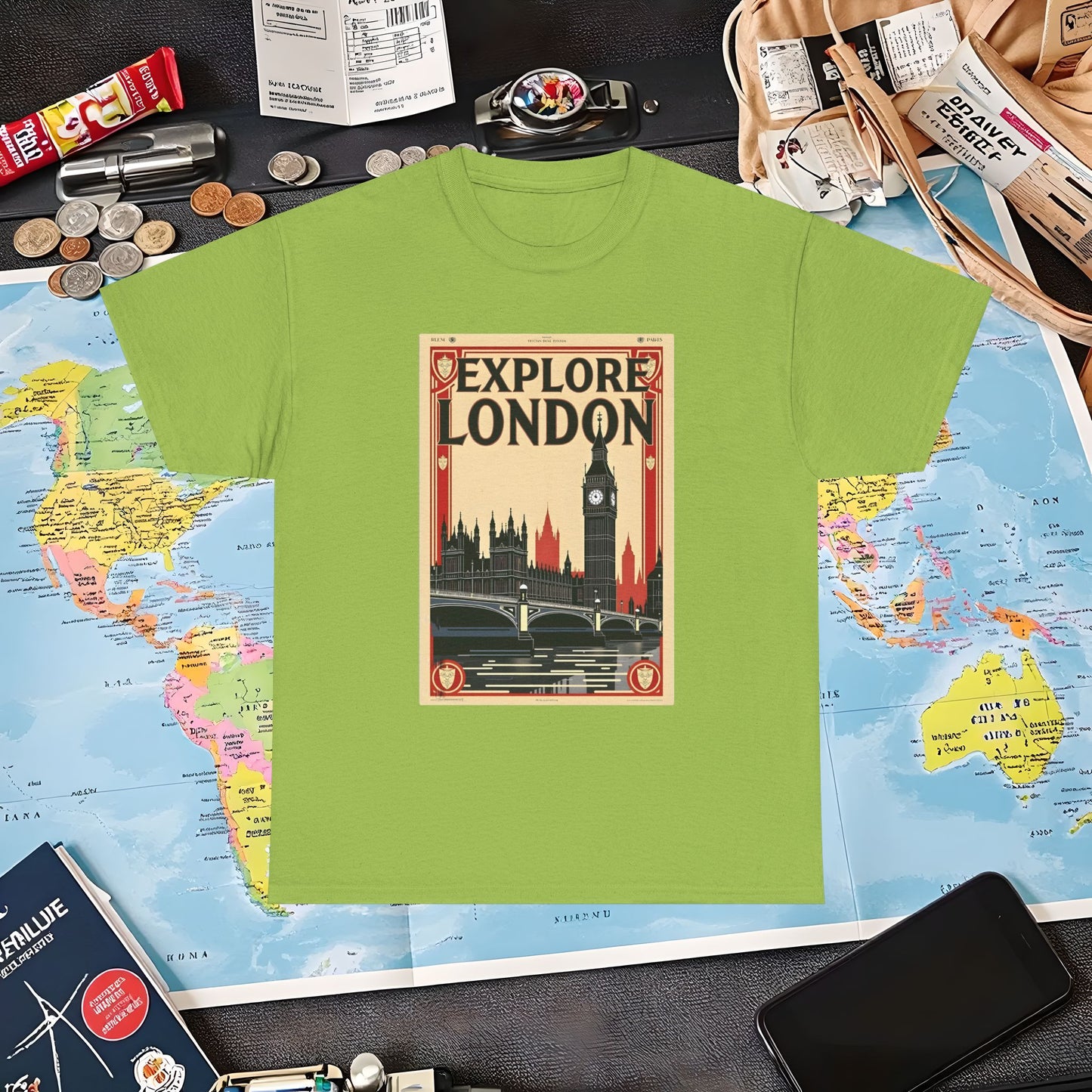Vintage London Air Travel T-Shirts | Jetsetter, Airport, and International Flight Tees