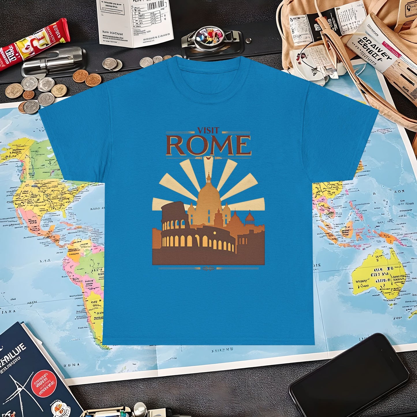 Rome Vintage Air Travel T-Shirts | Jetsetter, Airport, and International Flight Tees