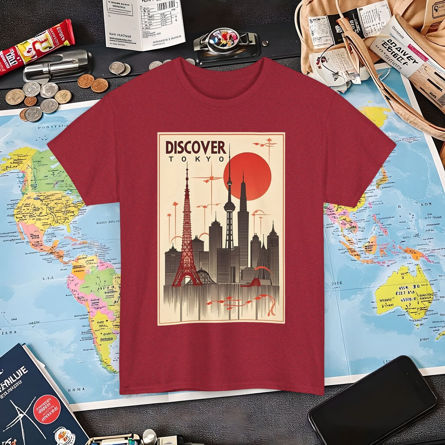 Tokyo Art Deco Air Travel T-Shirts | Jetsetter, Airport, and International Flight Tees