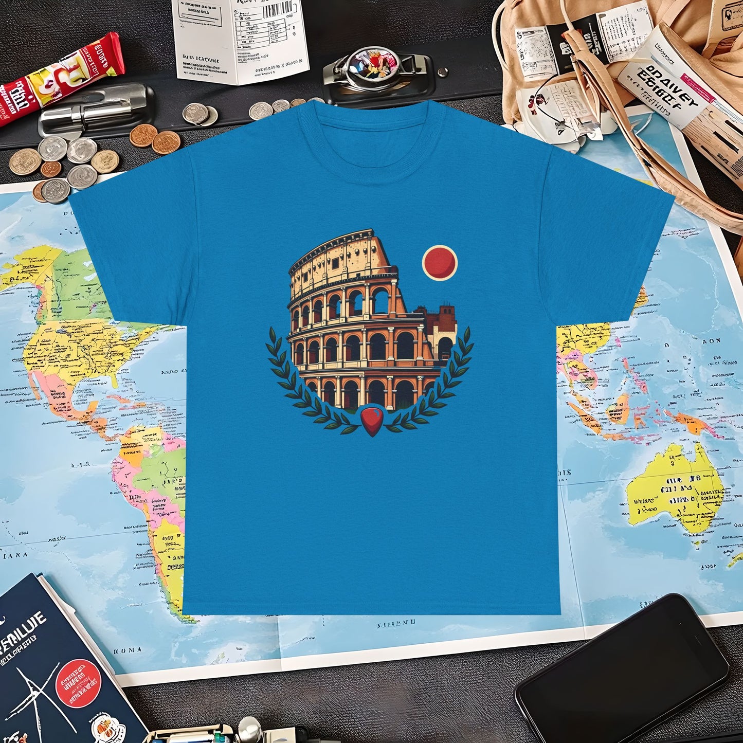 Roman Heritage Air Travel T-Shirts | Jetsetter, Airport, and International Flight Tees