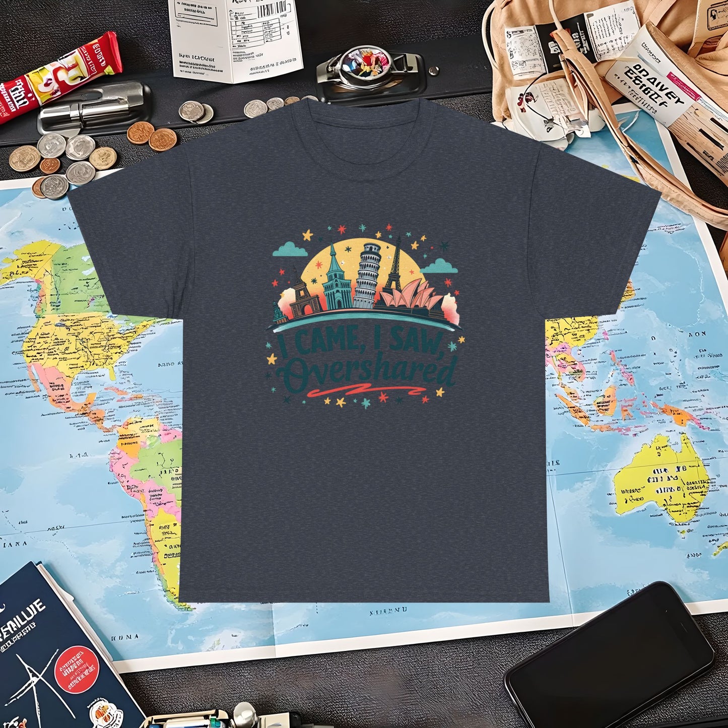 Overshare Vibe Air Travel T-Shirts | Jetsetter, Airport, and International Flight Tees