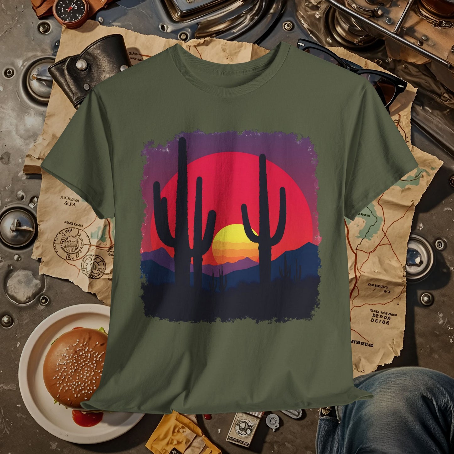 Desert Mirage Road Trip & Vehicle Travel T-Shirts | Car, RV, and Motorcycle Adventure Tees