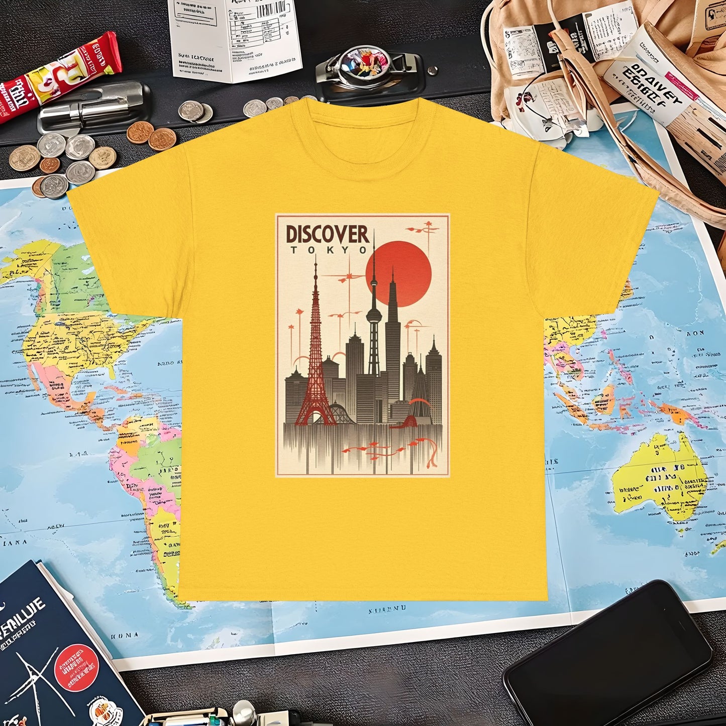 Tokyo Art Deco Air Travel T-Shirts | Jetsetter, Airport, and International Flight Tees