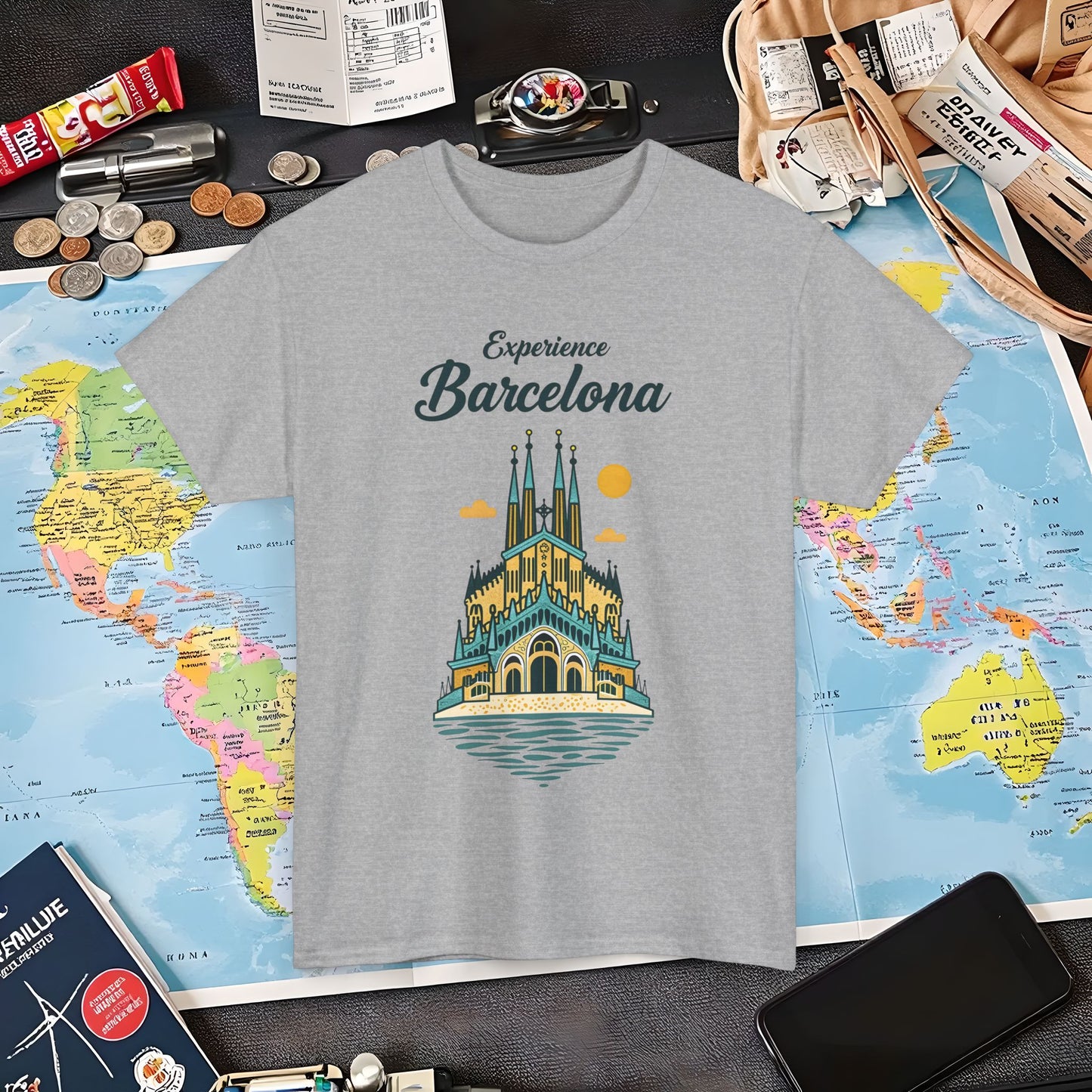 Barcelona Beauty Air Travel T-Shirts | Jetsetter, Airport, and International Flight Tees