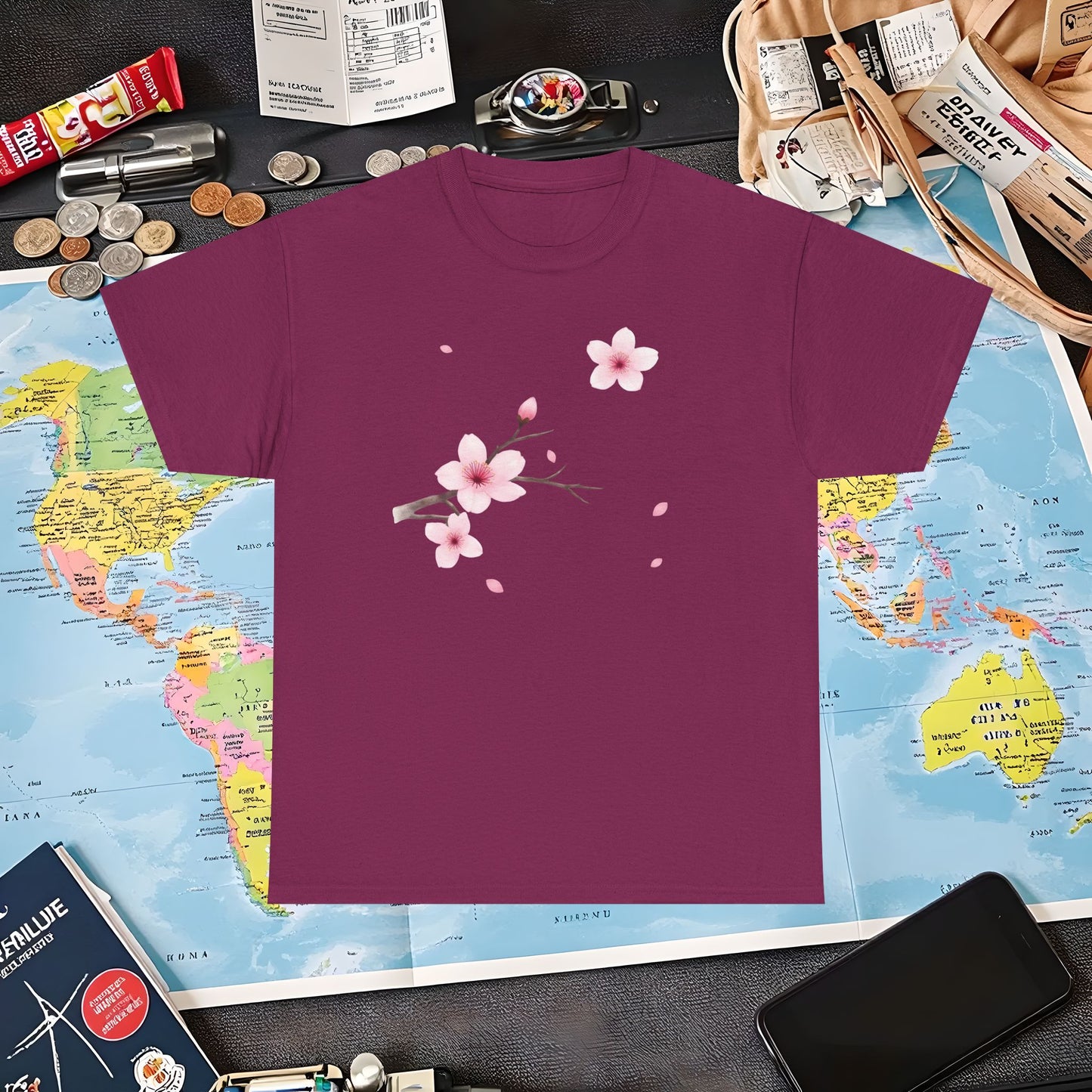 Cherry Blossom Air Travel T-Shirts | Jetsetter, Airport, and International Flight Tees